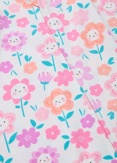 Baby Multicoloured Flower Print Zipped Sleepsuit (Newborn-18mths)