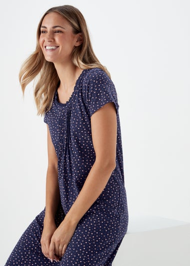 Navy Star Lace Nightie