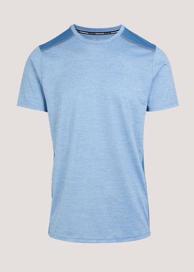 Souluxe Blue Glitch Linear Sports T-Shirt