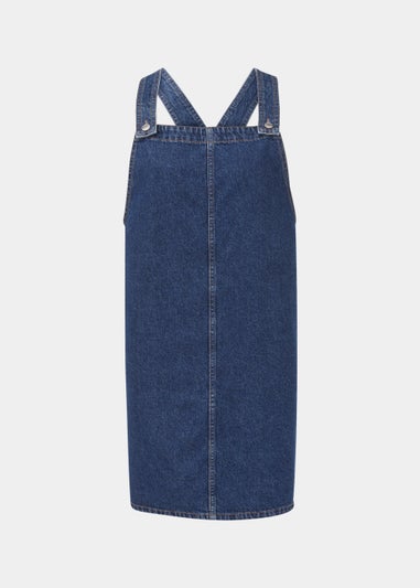 Dark Wash Pinafore Dress