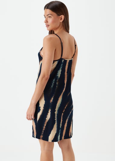 Navy Marble Print Chemise