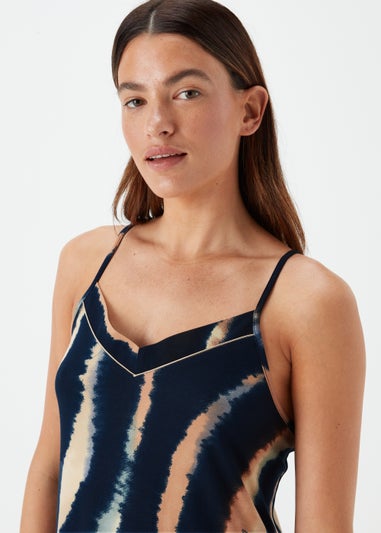 Navy Marble Print Chemise