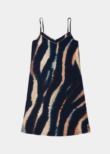 Navy Marble Print Chemise