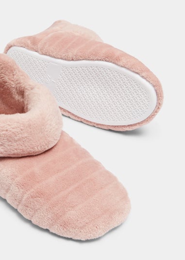 Pink Turnover Boot Slippers
