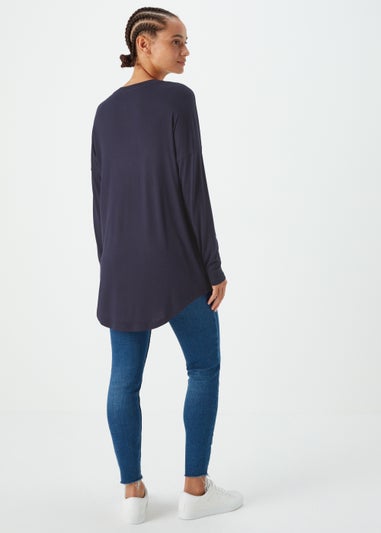 Navy Longline Top