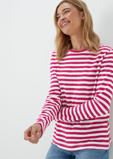 Pink Stripe Long Sleeve T-Shirt