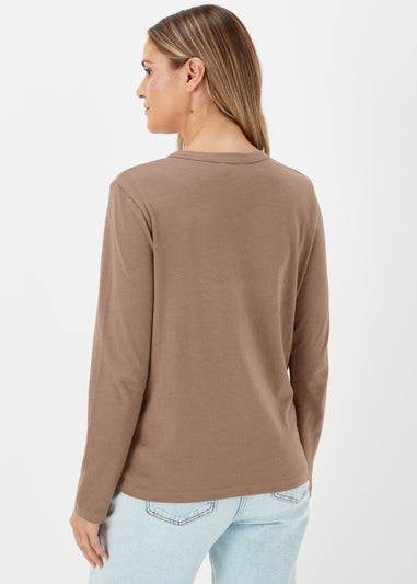 Brown Long Sleeve T-Shirt