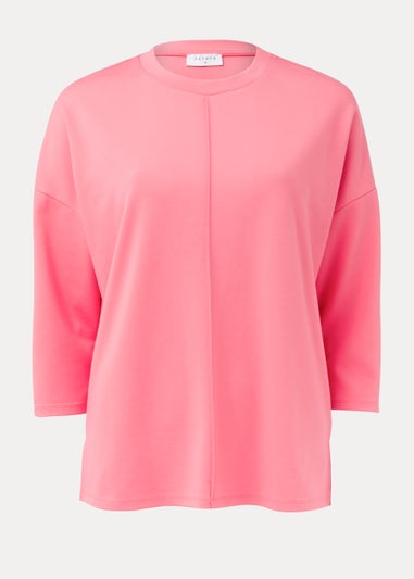 Pink Ponte 3/4 Sleeve Top