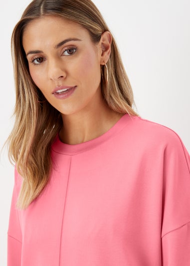 Pink Ponte 3/4 Sleeve Top