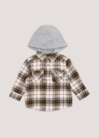 Boys Tan Check Shacket (9mths-6yrs)