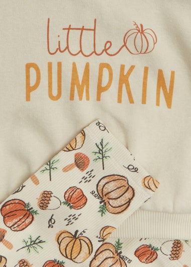 Baby Cream Pumpkin Sweatshirt & Leggings Set (Newborn-23mths)