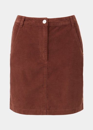 Papaya Petite Brown Cord Skirt