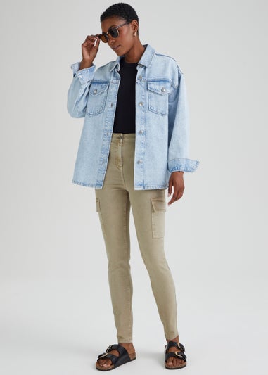Stone Cargo Skinny Jeans