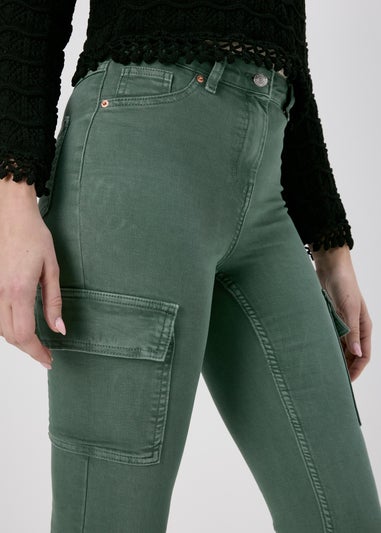 Khaki Cargo Skinny Jeans