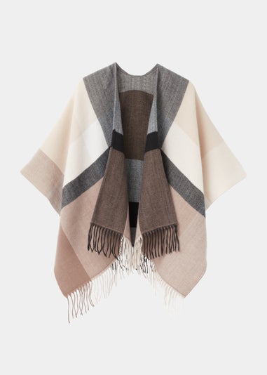 Beige Check Shawl