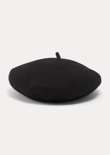 Black Felt Beret