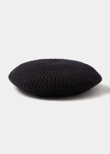 Black Knitted Beret