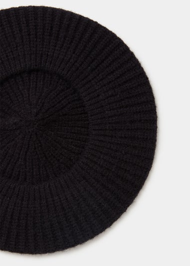 Black Knitted Beret