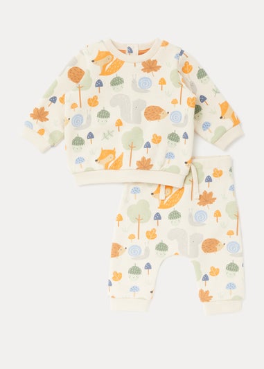 Baby Multicoloured Acorn Wood Sweatshirt & Joggers Set (Newborn-23mths)