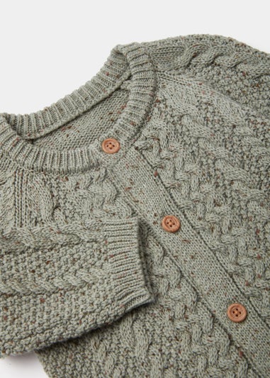 Baby Sage Neppy Knitted Romper (Newborn-23mths)
