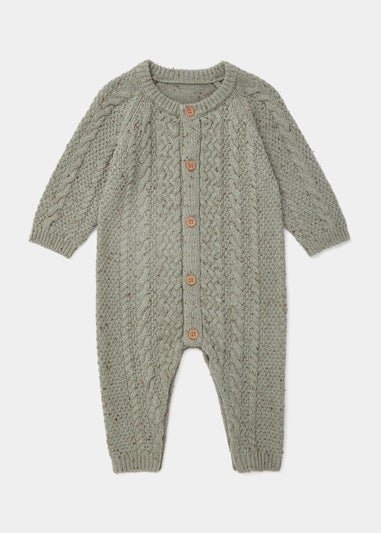 Baby Sage Neppy Knitted Romper (Newborn-23mths)
