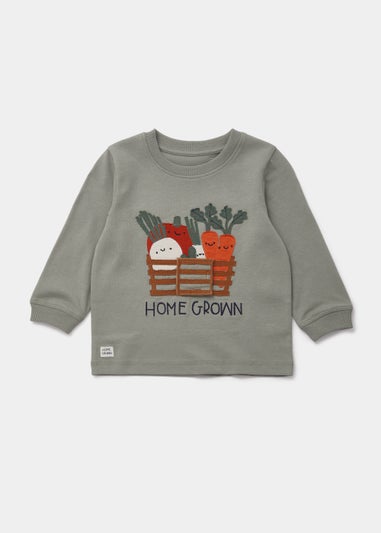 Boys Sage 3D Vegetable Patch Long Sleeve T-Shirt (9mths-6yrs)