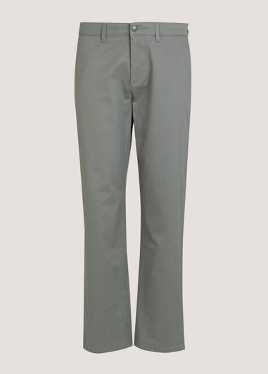 Grey Stretch Straight Fit Chinos