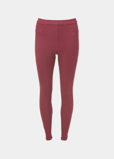 Rosie Wine Pull On Jeggings