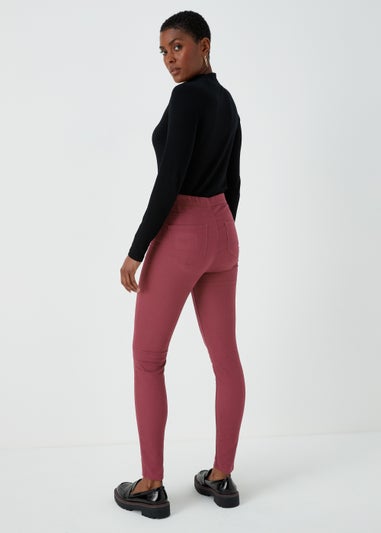 Rosie Wine Pull On Jeggings
