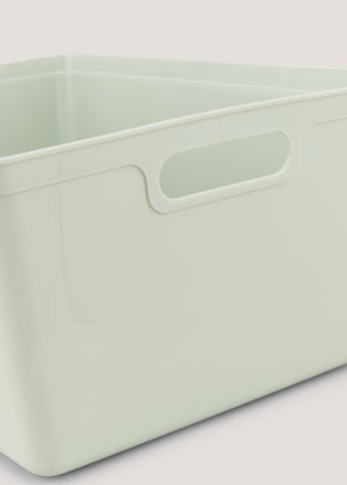 Green Large Plastic Storage Tray (33.5cm x 26cm x 15cm)