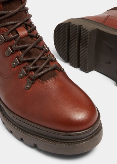 Brown Leather Hiker Boots