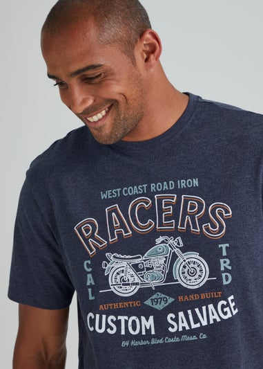 Navy West Coast Racers T-Shirt - Matalan