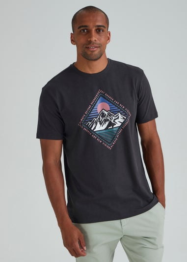 Red Positive Sounds Print T-Shirt