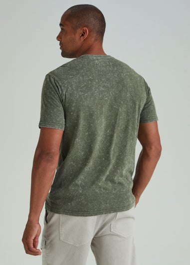 Khaki Acid Wash Marvel T-Shirt