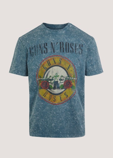 Blue Acid Wash Guns N' Roses T-Shirt