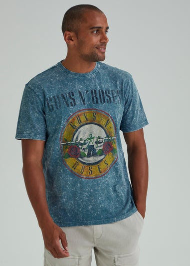 Blue Acid Wash Guns N' Roses T-Shirt