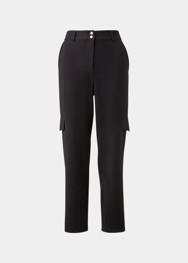 Et Vous Black Smart Cargo Trousers