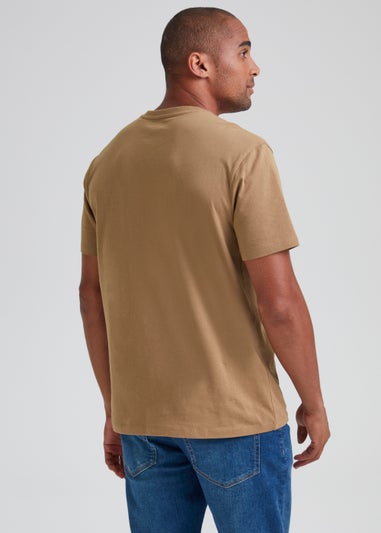 Brown Essential V Neck T-Shirt