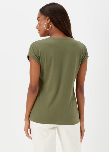 Khaki Star Print T-Shirt