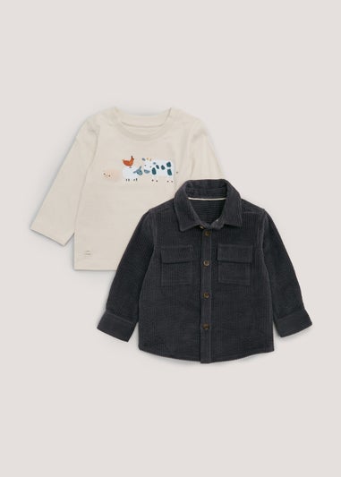 Boys Long Sleeve T-Shirt & Cord Jacket Set (9mths-6yrs)