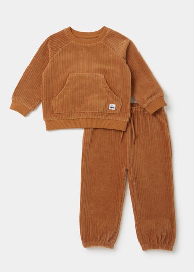 Boys Stone Cord Sweatshirt & Joggers Set (9mths-6yrs)
