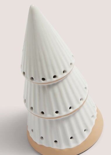 Cream Ceramic Tree (23.5cm x 11.5cm x 11.5cm)