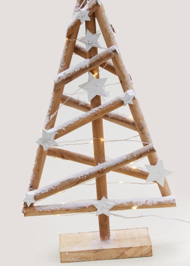 Small Kindred Wood LED Christmas Tree (37cm x 20.5cm x 7cm)