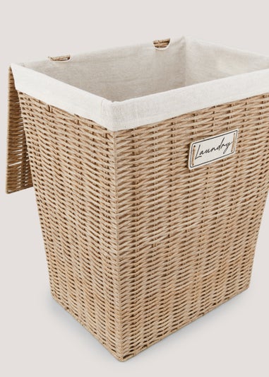Plastic Wicker Laundry Basket