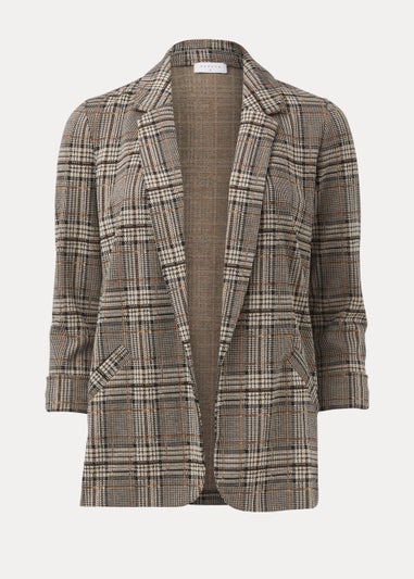 Brown Check Ponte Blazer