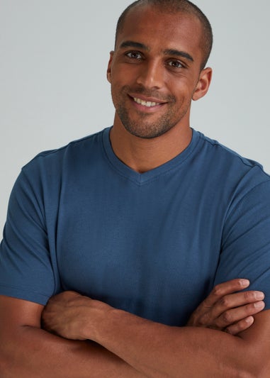 Blue Essential V-Neck T-Shirt