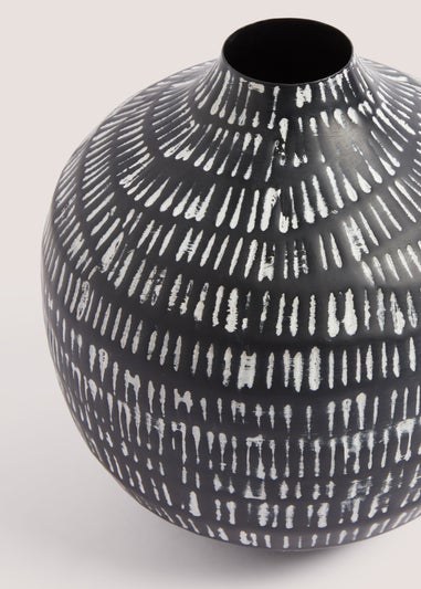 Black Metal Vase (30cm)