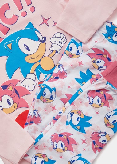 Kids Pink Sonic the Hedgehog Pyjama Set (5-12yrs)
