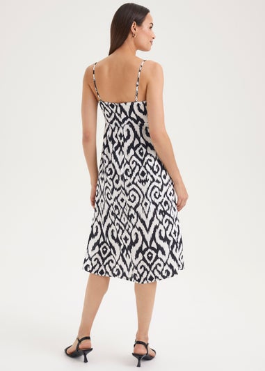 Et Vous Black & White Aztec Cami Dress