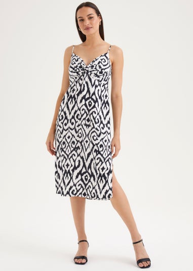 Et Vous Black & White Aztec Cami Dress